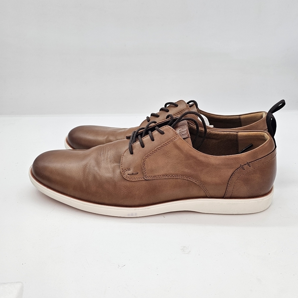 Steve Madden Brookes Oxford Dress Shoes Cognac Leather Lace Up Size 11.5 - Picture 4 of 10